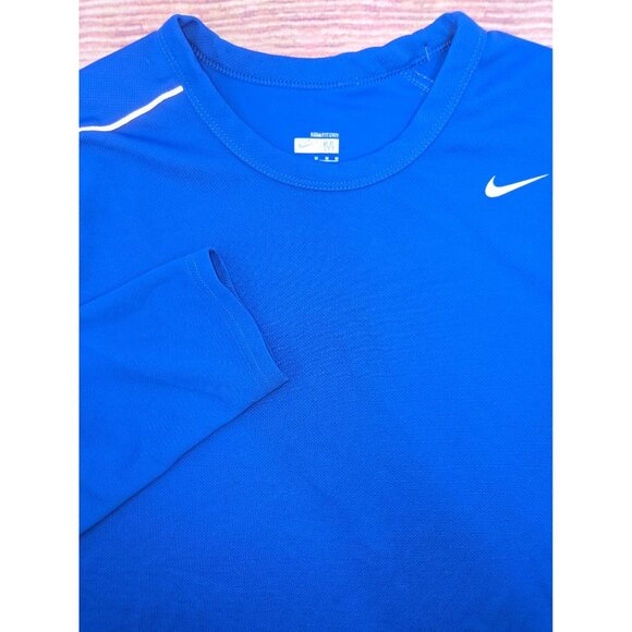 Nike Mens Blue Long Sleeve Dri-FIT Medium Training Shirt Medium - Picture 4 of 8